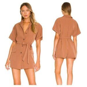 L'Academie Lilianna Romper - Light Brown